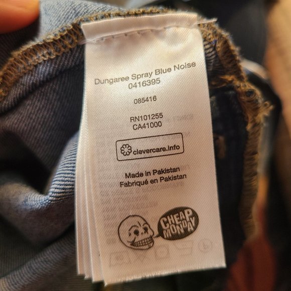 Cheap Monday Dungaree Overalls - Spray Blue noise - Picture 10 of 12